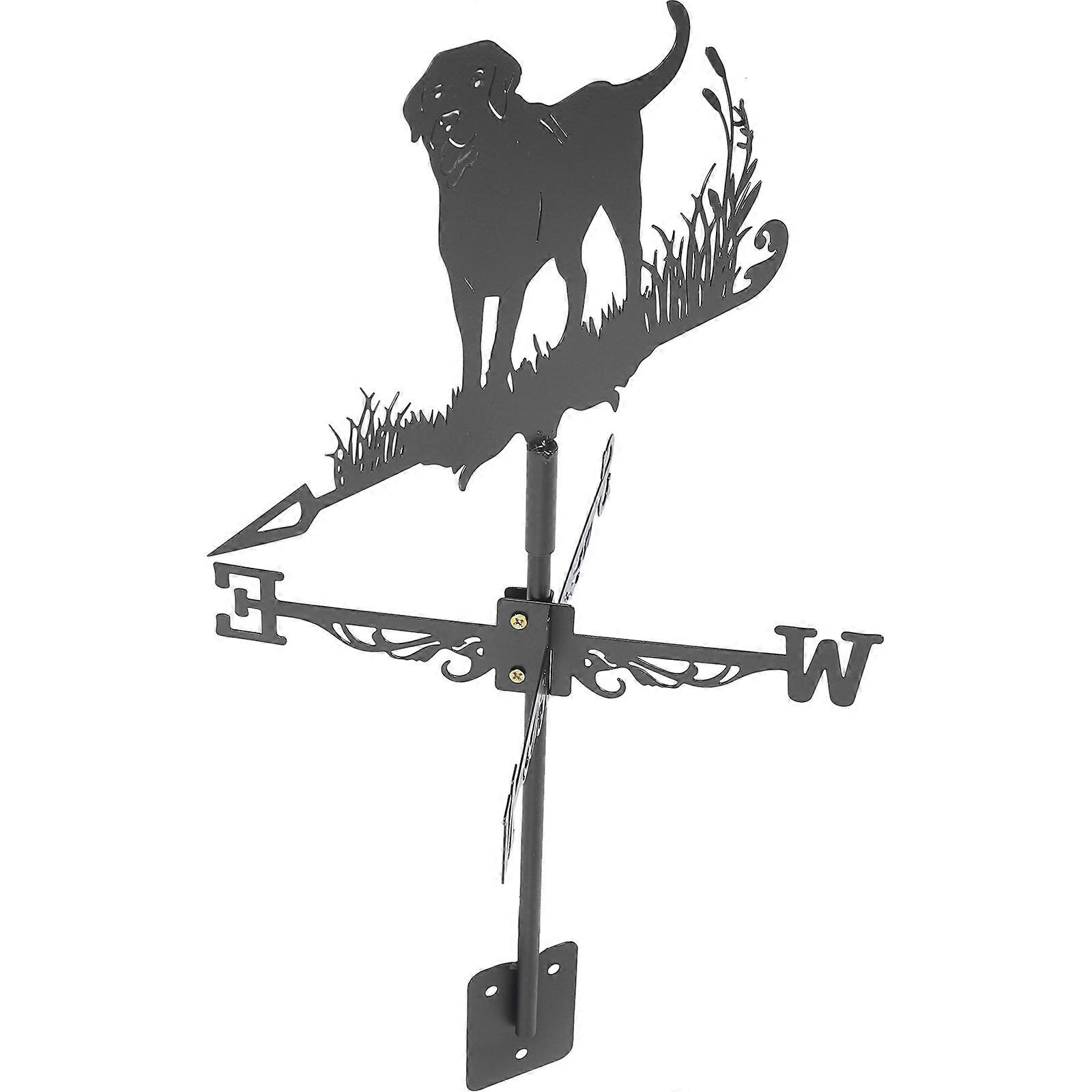 Iron Wind Vane Rotates with Wind European Style Black 57.5x33cm for Farm Scene Flying Enthusiasts 1Pack