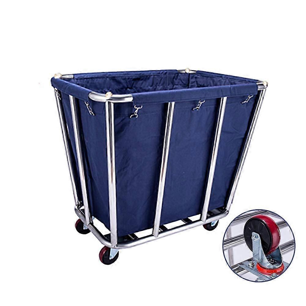 Mobile shelf hand carts, large rolling laundry cart, sturdy and durable laundry collection cart with thickened tubes, 220 lbs load capacity.