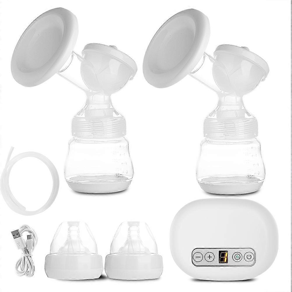 USB Electric Dual Suction Breast Pump Automatic Adjustable Infant Feeding Tool