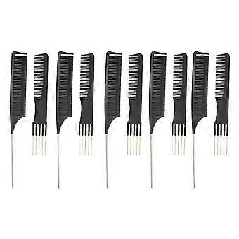 10pcs Rat Tail Lift Teasing Comb Set Portable Parting Hair Styling Comb Set for WomenYMMR)
