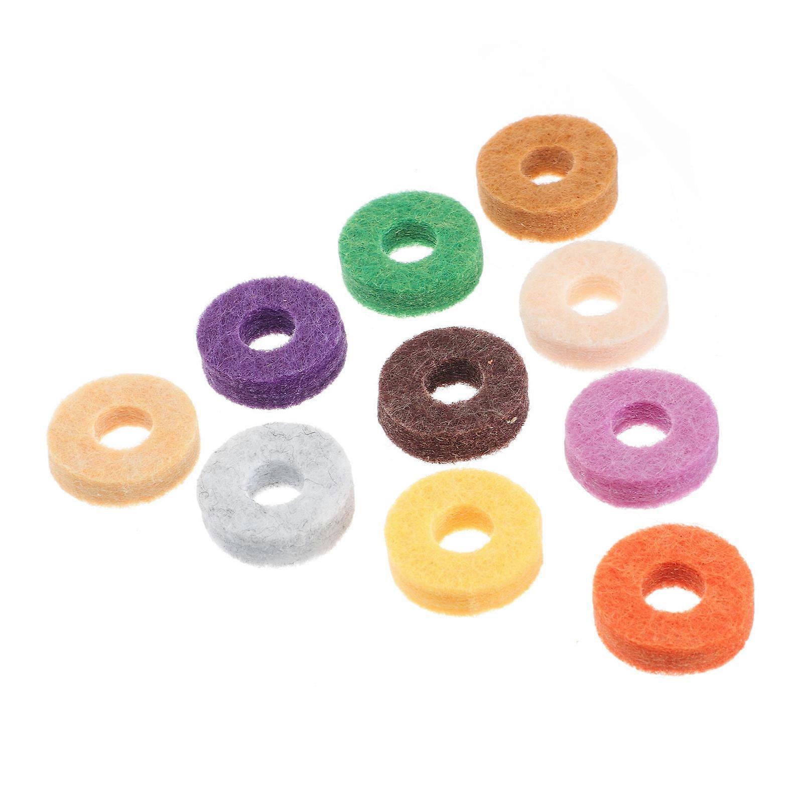 20pcs Drum Cymbal Felt Cushions Durable Protector Pads for Electronic & Acoustic Drums Easy Installation Standard Size Random Color