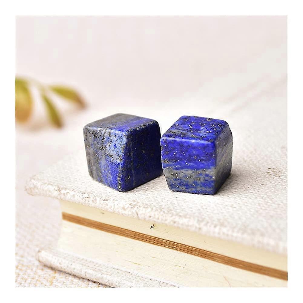 Natural Stone Quartz Cube, Crystal, Seven, Polished, Aquarium Decoration, Collection, Gift (Color: Lapis Lazuli, Size: One Size)
