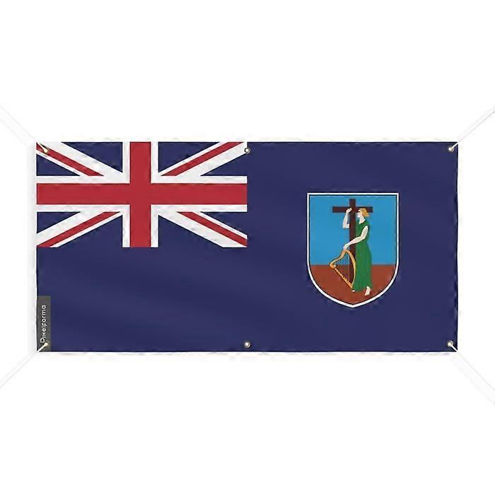 Montserrat Flag Banner 6 Grommets 40x80cm Polyester