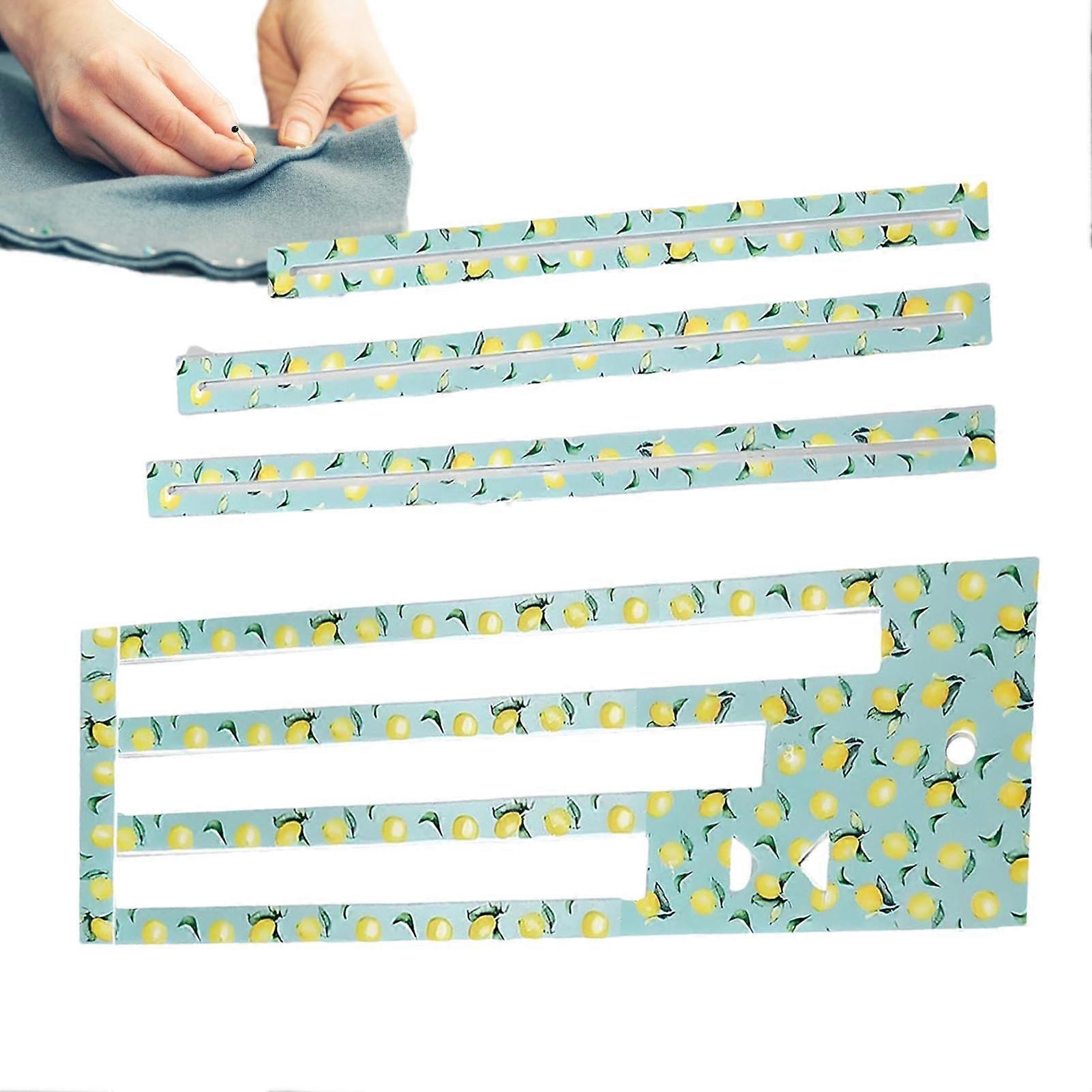 Zipper Pockets Template, Zipper Pockets Template with Hanging Hole and Acrylic Lemon Pattern, Sewing Ruler Template for Family