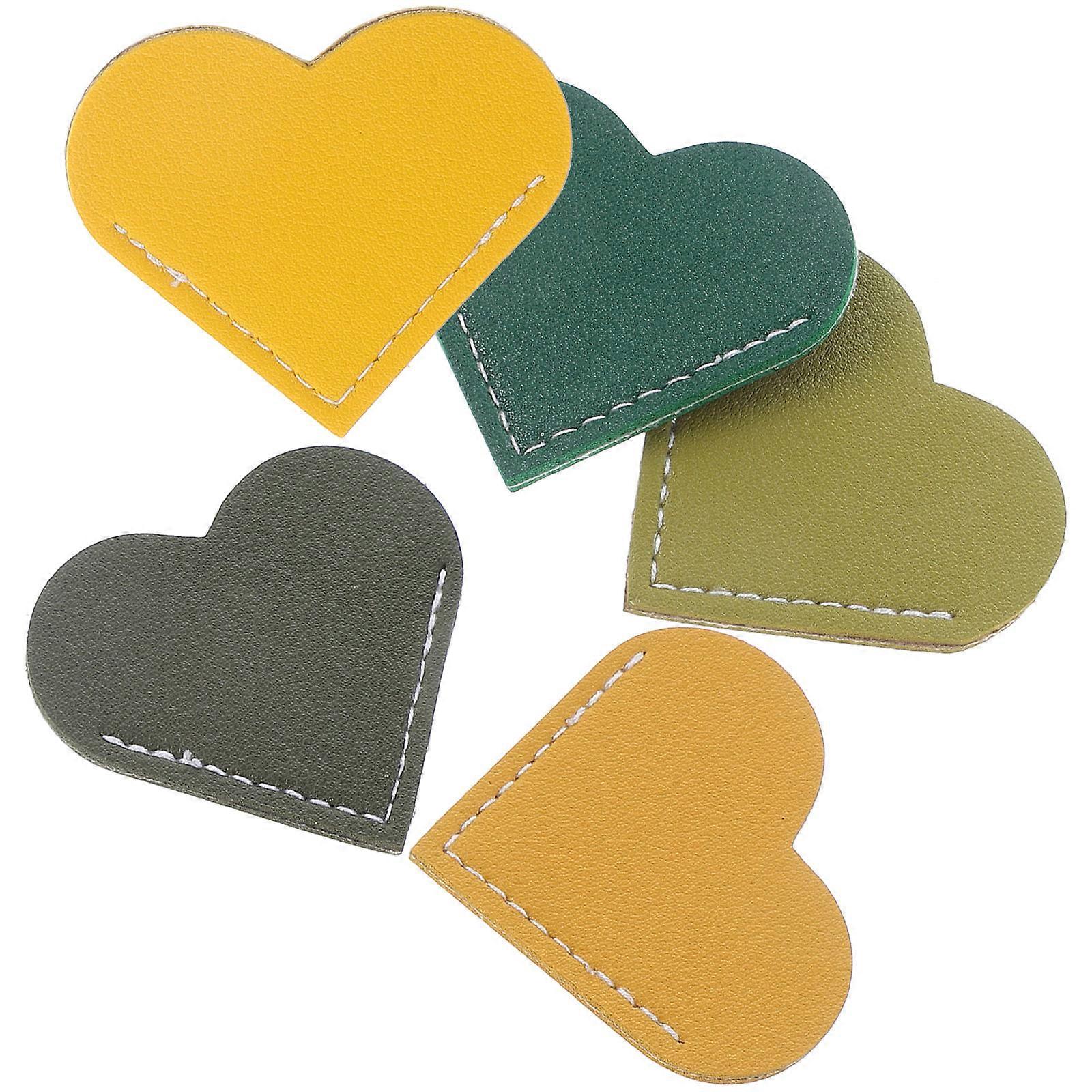 Heart Bookmarks Mini Heart Style Page Marking Book Protection Assorted Color 5Pcs