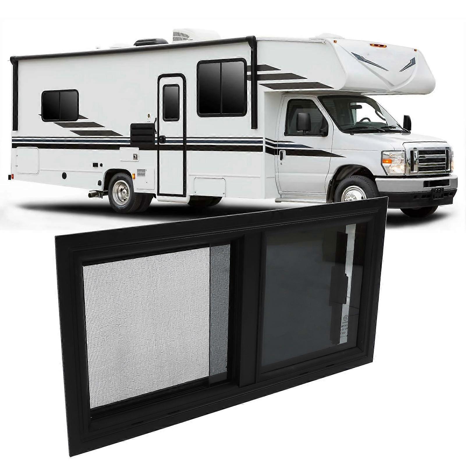 RV Window Horizontal Vertical Slid with Privacy Screen Insect Nets for 550x260mm Window Size 