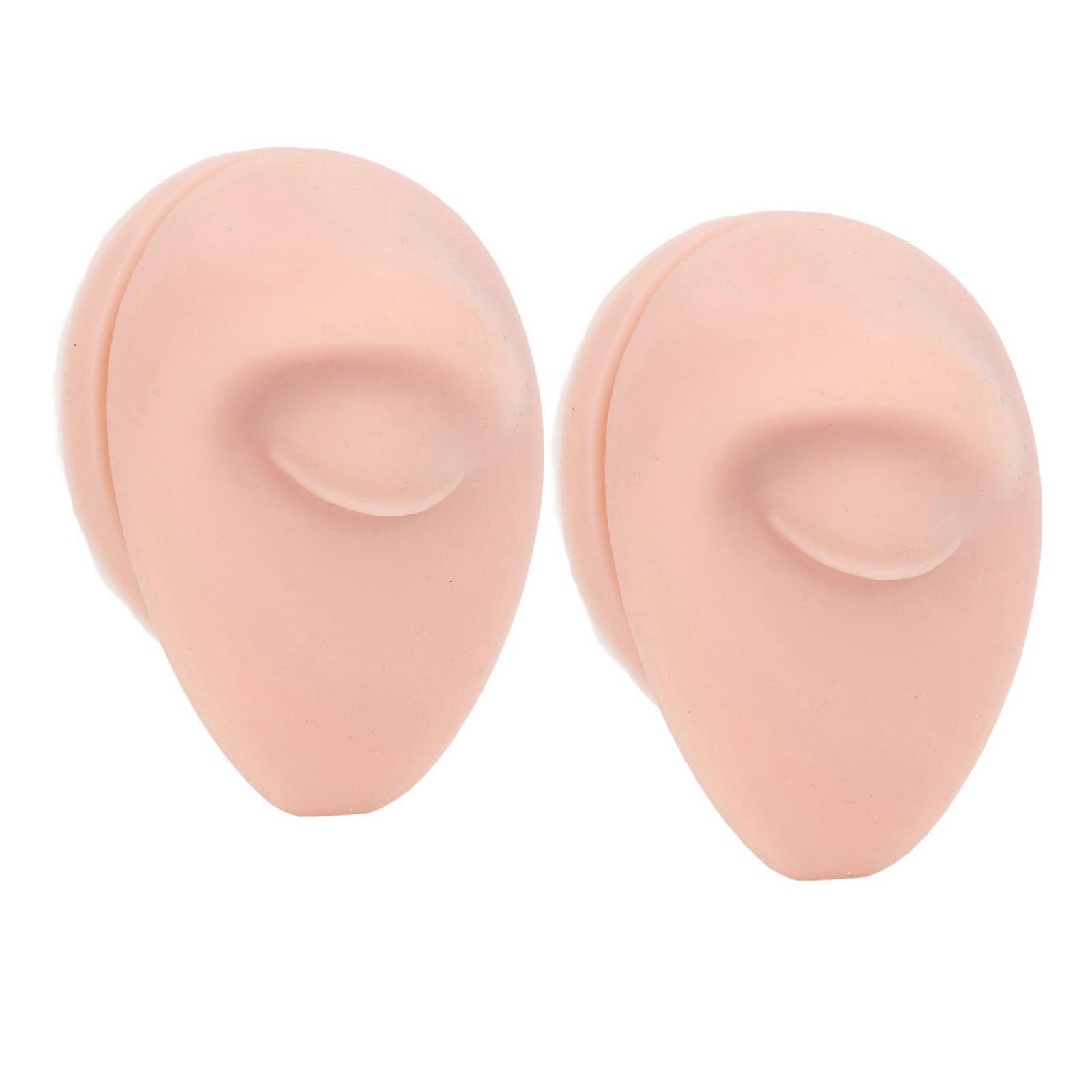 2PCS Soft Silicone Eye Model Simulation Flexible Compact Eye Display for Practicing Piercing Teaching Instructions
