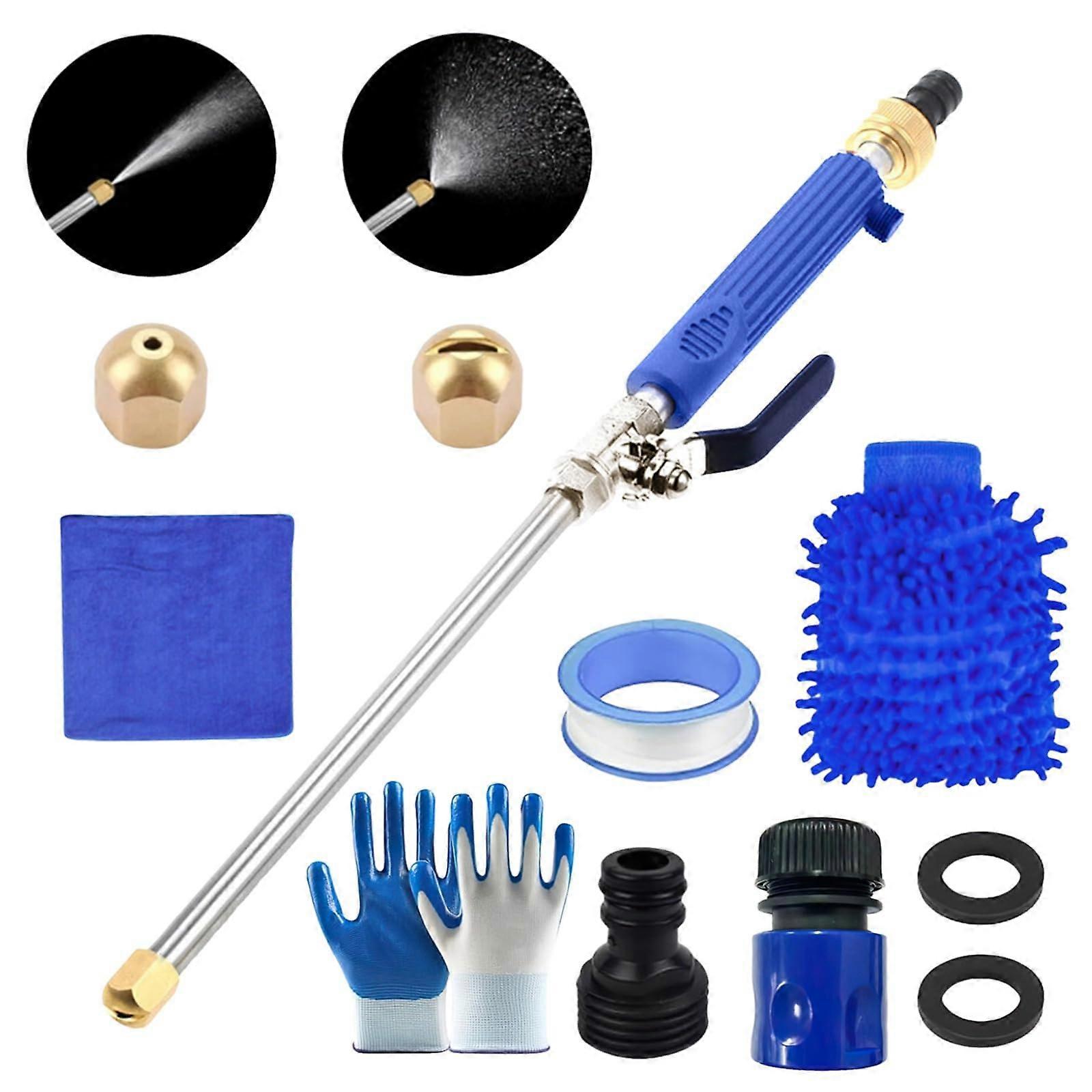 High Pressure Washer Nozzle Set with 2 Nozzles, Gloves, Tape, Black Plug, Seals, and Towel for Cleaning Tasks