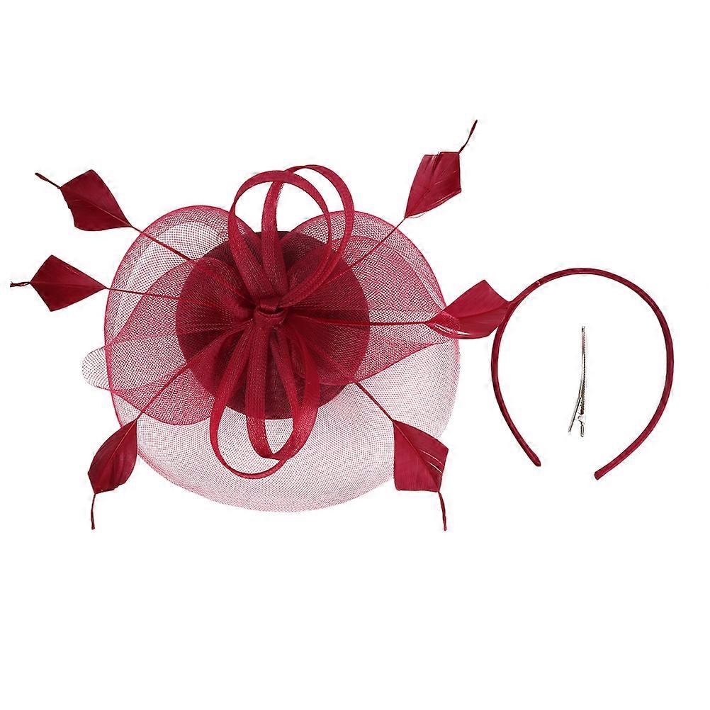 Romantic Elegant Flower Fascinator Headband for Women – Mesh Gauze Wedding Hat Perfect for Tea Parties, Banquets and Bridal Events – Stylish Graceful