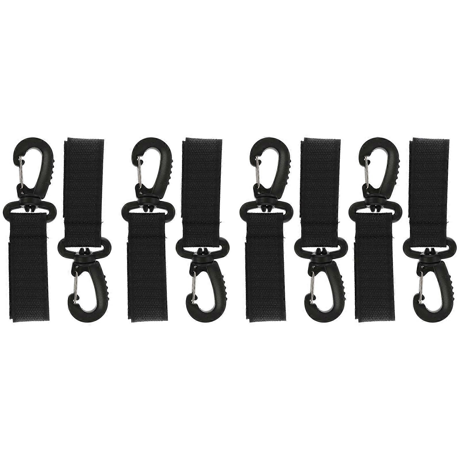 Universal Multi-Function Stroller Hooks Stroller Accessories Parents Travel Polyester 18x2.5x0.8cm Organizer 8Set