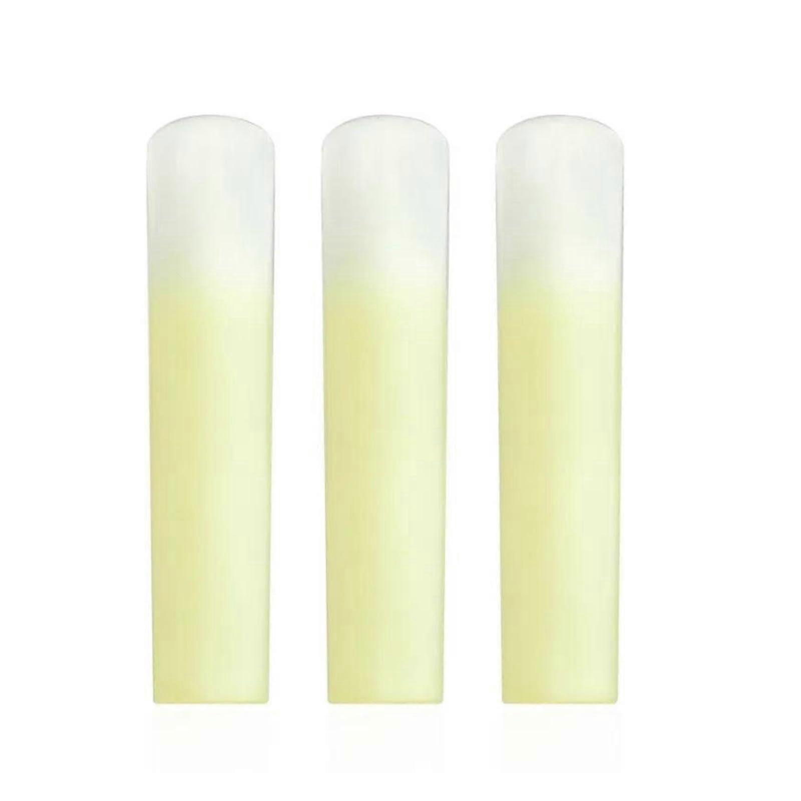 Saxophone Accessories Resin Reeds 3-Pack for Tenor Alto Soprano - Strength 1.5 2.0 2.5, Beginner-Friendly Smooth Design