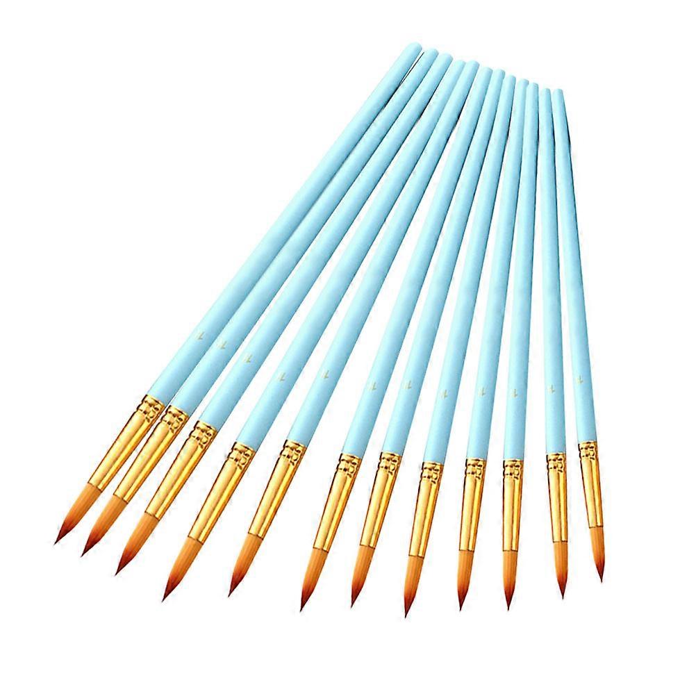 Professional Paint Brush Set for Detail Art and Watercolor Painting with Durable Nylon Bristles Blue 12pcs