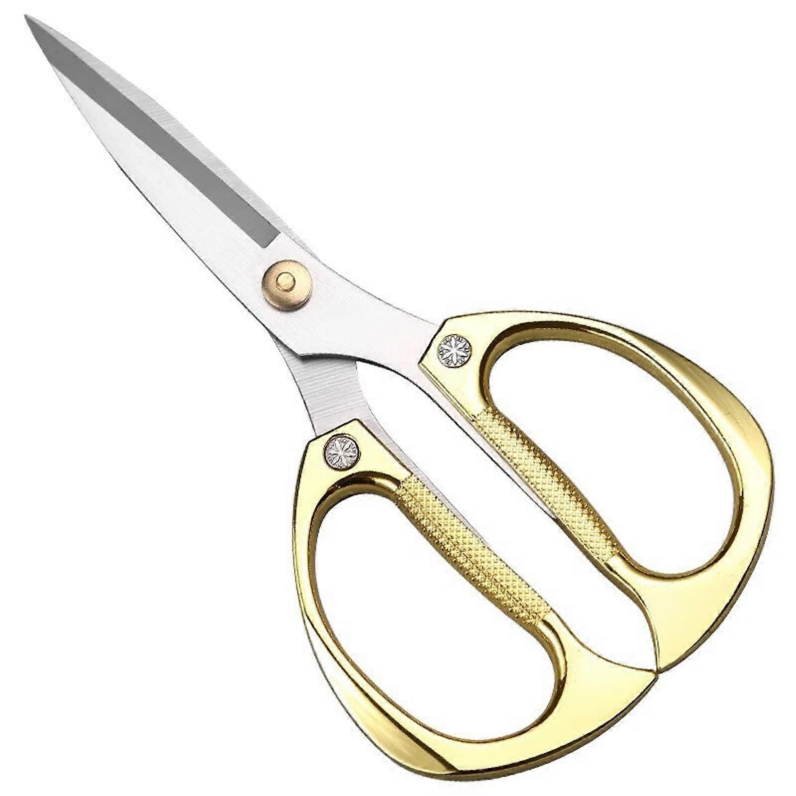 Kitchen scissors, stainless steel sewing tailor scissors (Color: Silver)
