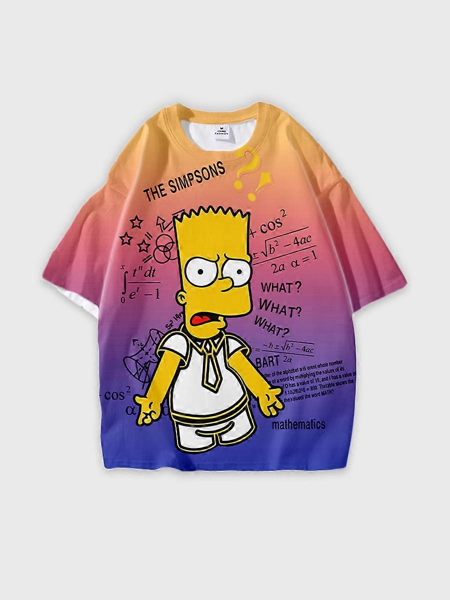 T-shirt short sleeve round neck summer casual loose D3473