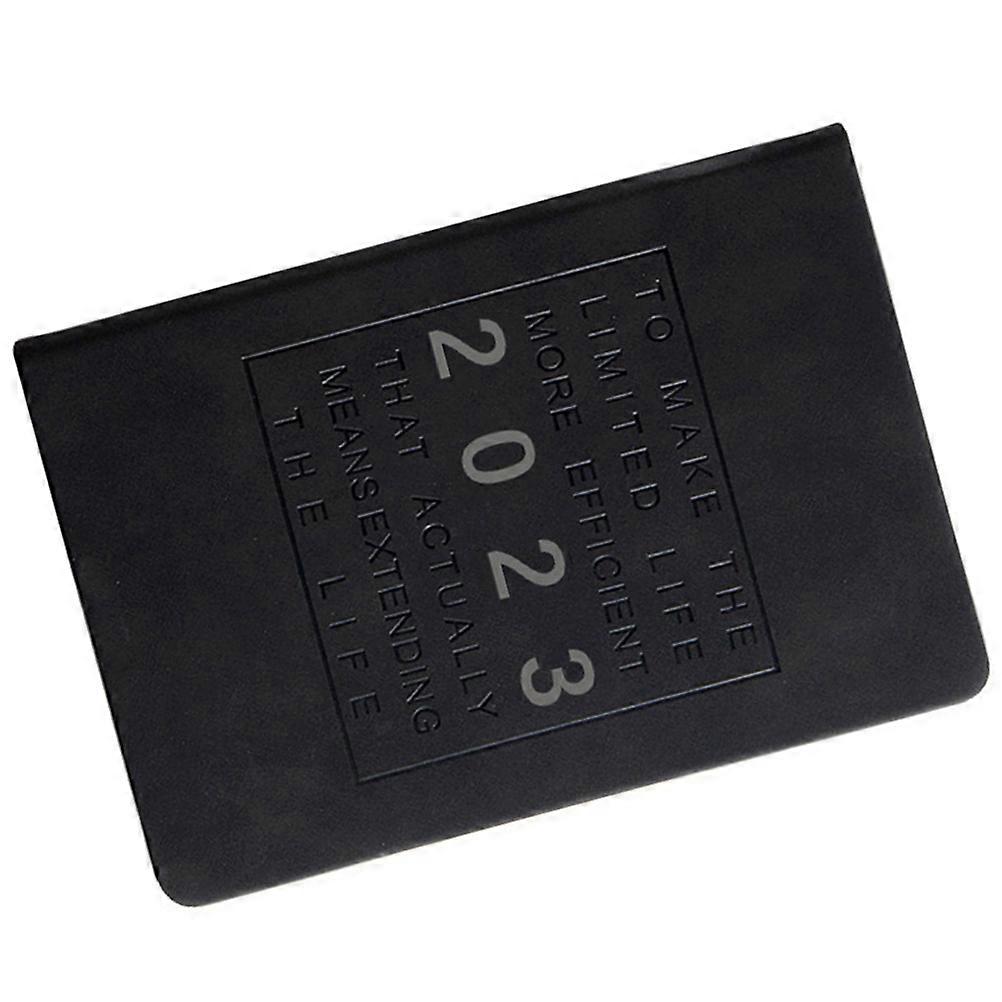 Efficient Planner with PU Cover for Study Work and Home School Planning Black Paper 2023