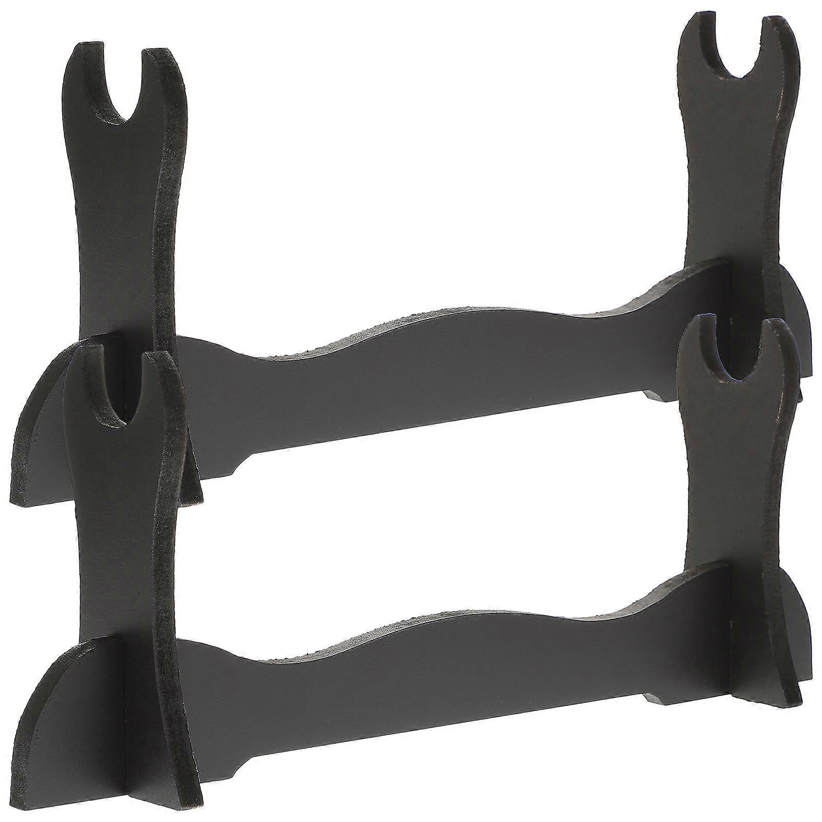 Desktop Sword Stand Flute Holder Rectangular Shape Home Decoration 2Pcs
