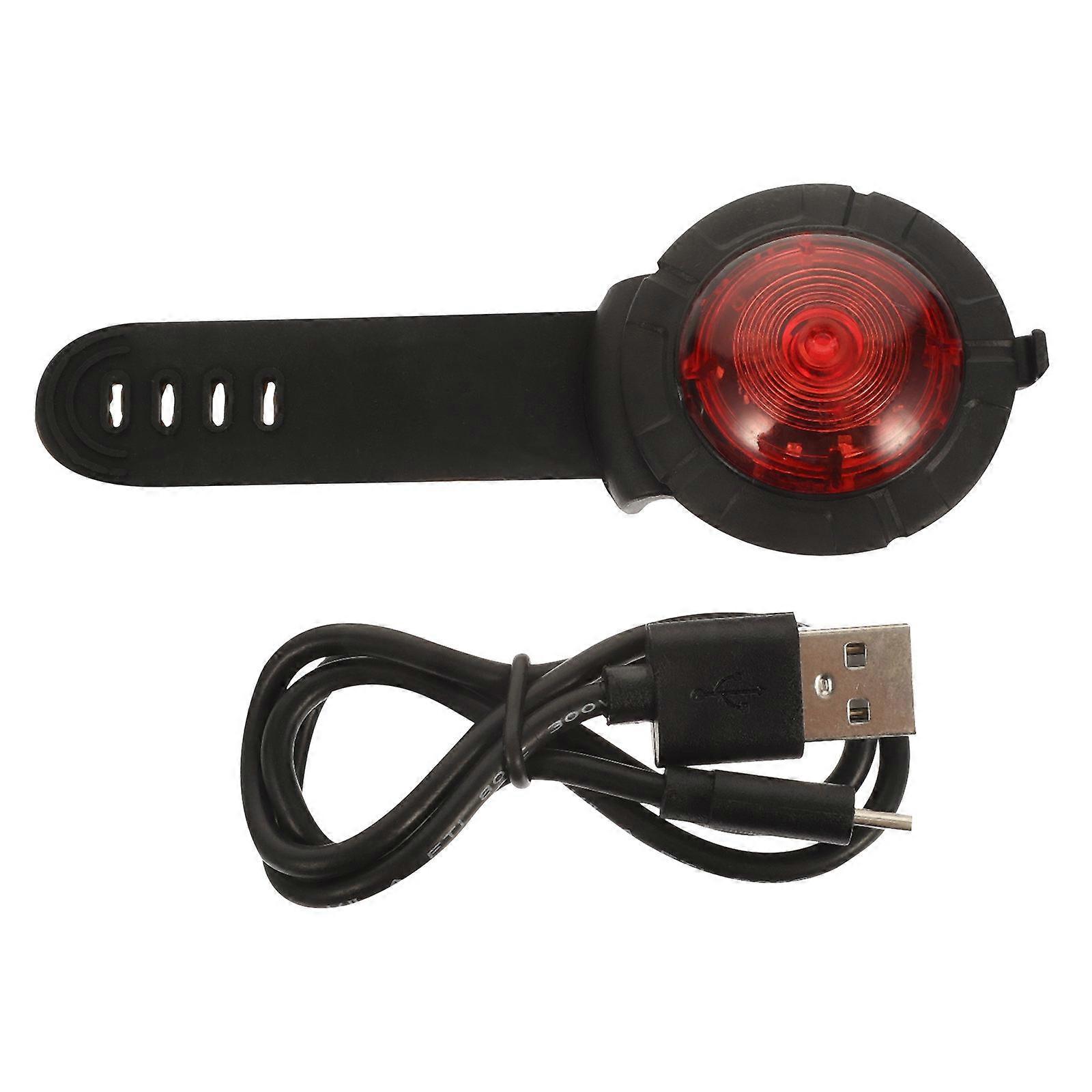 Red Portable Dog Light for Night Safety Outdoor Use Durable Plastic with Reinforced Strap
