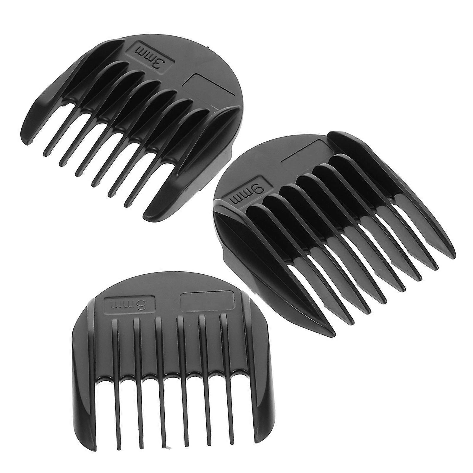 Hair Clipper Attachments Compatible For Flyco Fc5908 5909 Grooming Tools 9mm Black 3Pcs