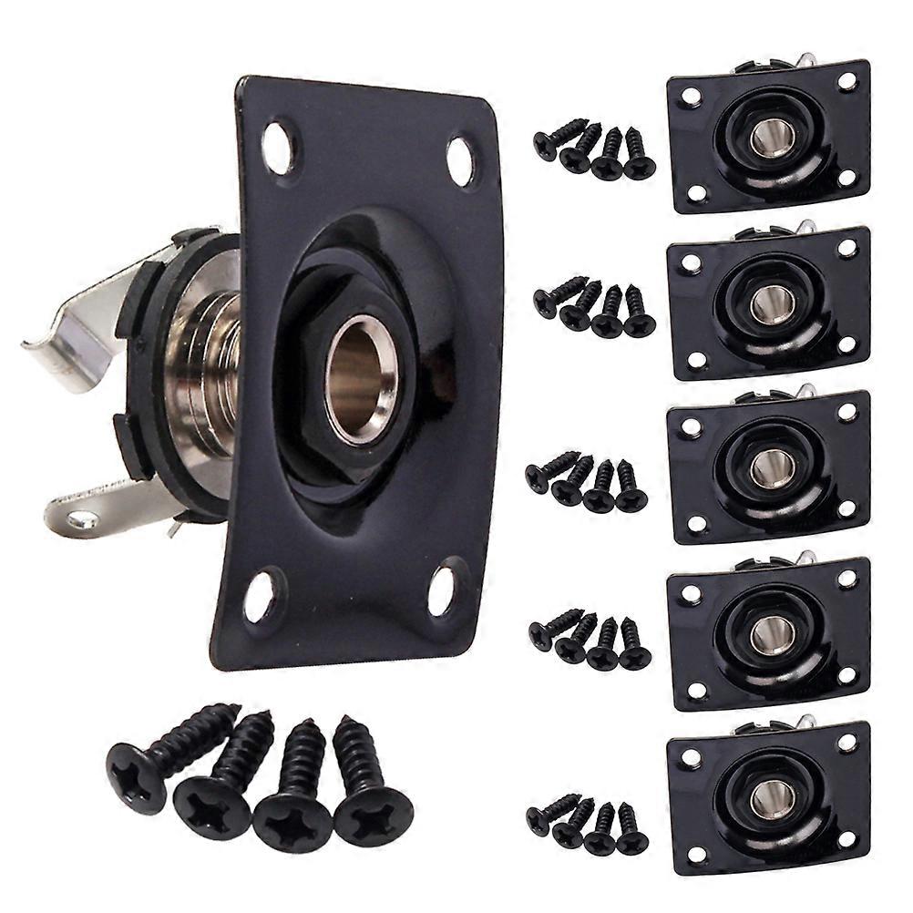 Durable Rectangular Guitar Input Jack Plate with Reliable Output Socket for Electric Bass – Perfect for Studio and Stage Performance