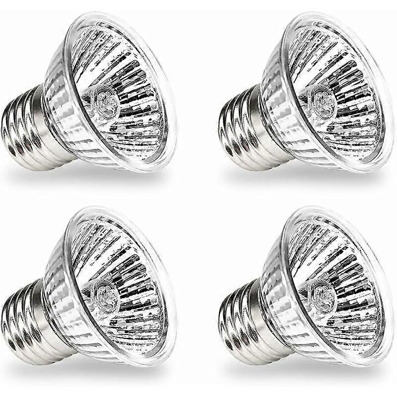 Turtle Heat Lamp Bulb,UVA UVB E27 Reptile Heat Bulb Reptile Heating Lamp Bulb 4pcs (50W)