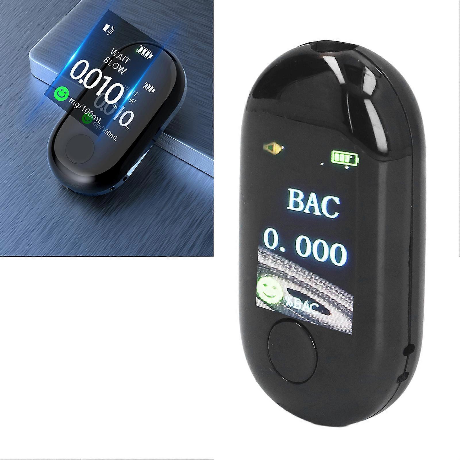 Alcohol Tester USB Charging Contactless Accurate Mini Breath Alcohol Detector with 3 Indicator Light 