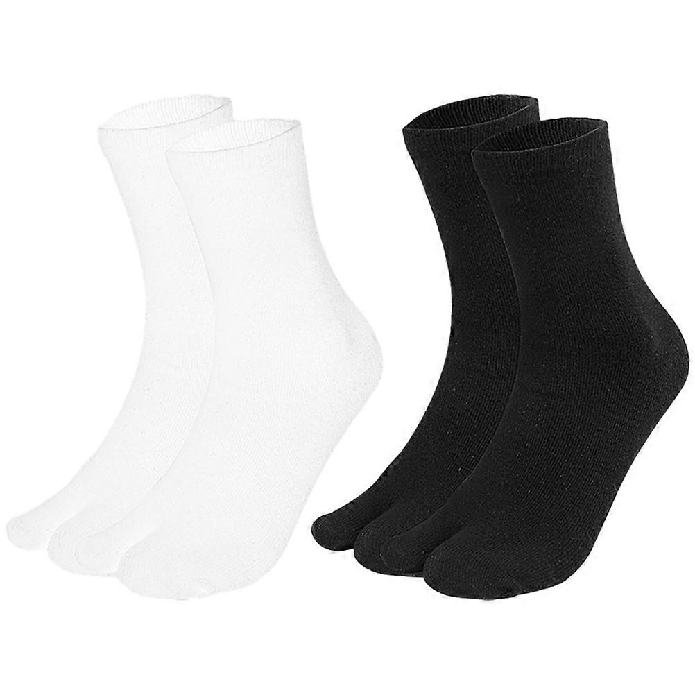Toe Socks For Men With Split Toe Design And Anti-skid Function In Black Color 2 Pairs