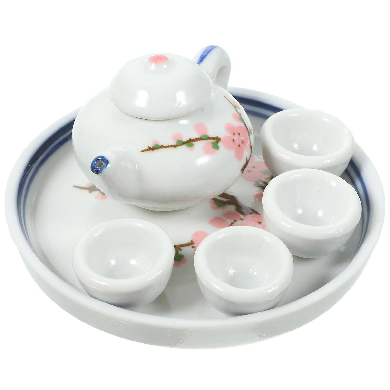 Mini Tea Set Pretend Play Tea Set for Little Girl Photo Shoots 1 Set
