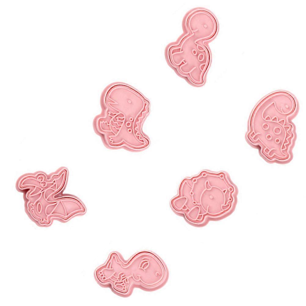 Biscuit Tools Dinosaur Molds For Cake Shop Home Use Pink 6x5.6cm Cookie Cutters 1 Set