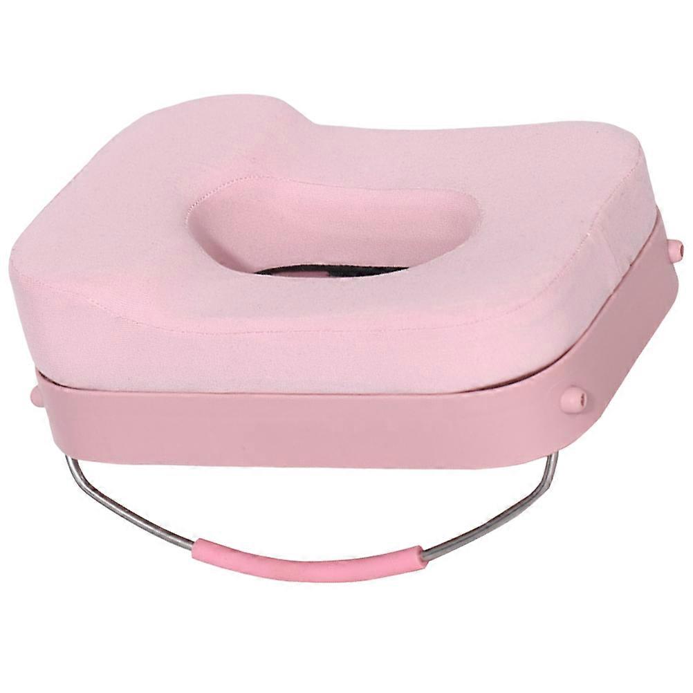 Breathable Nap Pillow Pink 22x15cm Comfortable Sleep Travel Use 1Pcs