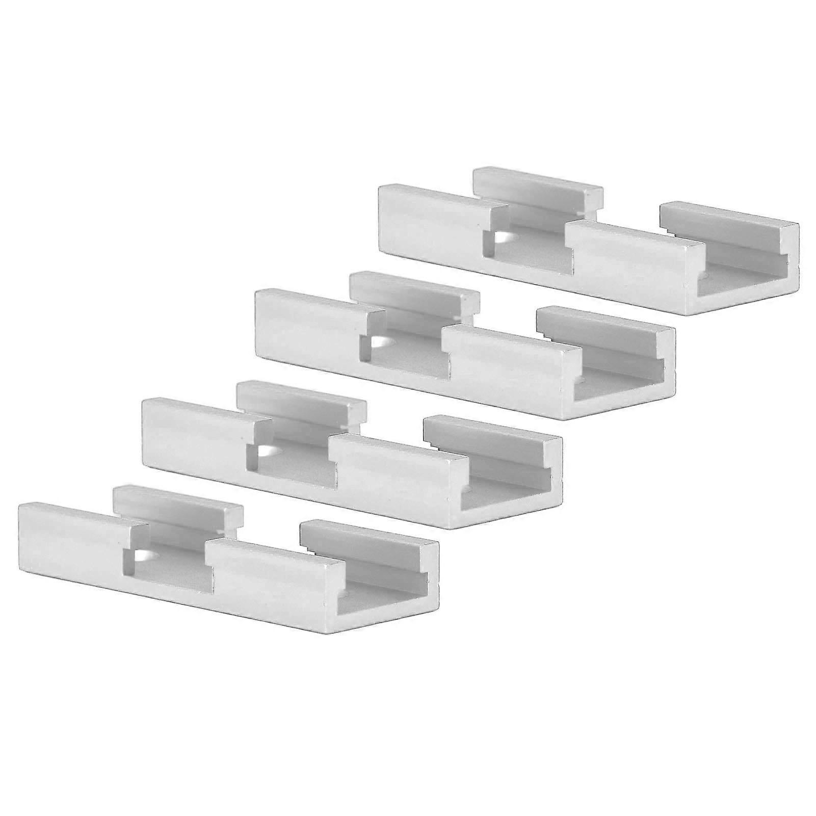 4PCS T Track Intersection Parts Aluminum Alloy Woodworking Cross Track Connector for Carpenter Silver 