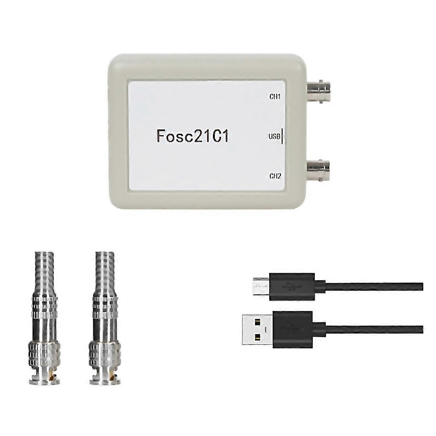 Fosc21c1 2channel Usb Pc Oscilloscope 1mhz Sampling Rate Portable Oscilloscope Mcu Development