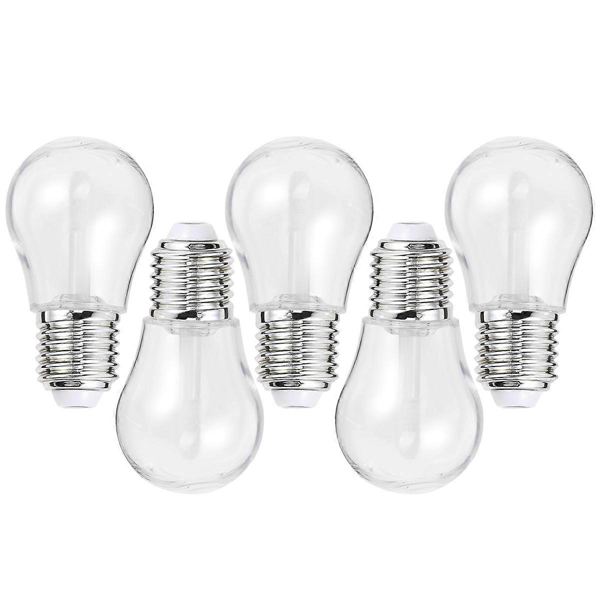 Läppglasyrrör Tom flaska glödlampa form för läppvård 6ml återanvändbar 5st