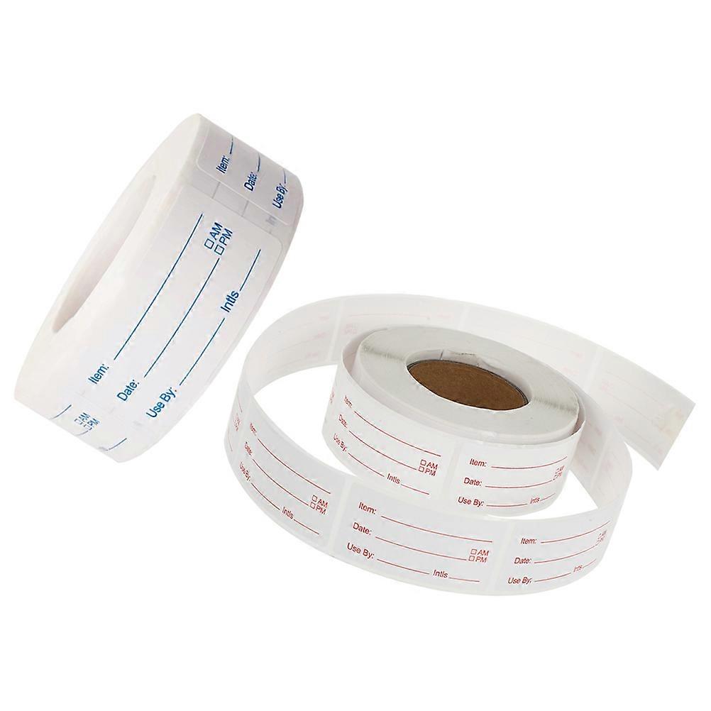 2 גלילים, תוויות אחסון מזון למקפיא ומכולות, מדבקות קלות לשימוש לסימון תאריכים וארגון ציוד מטבח