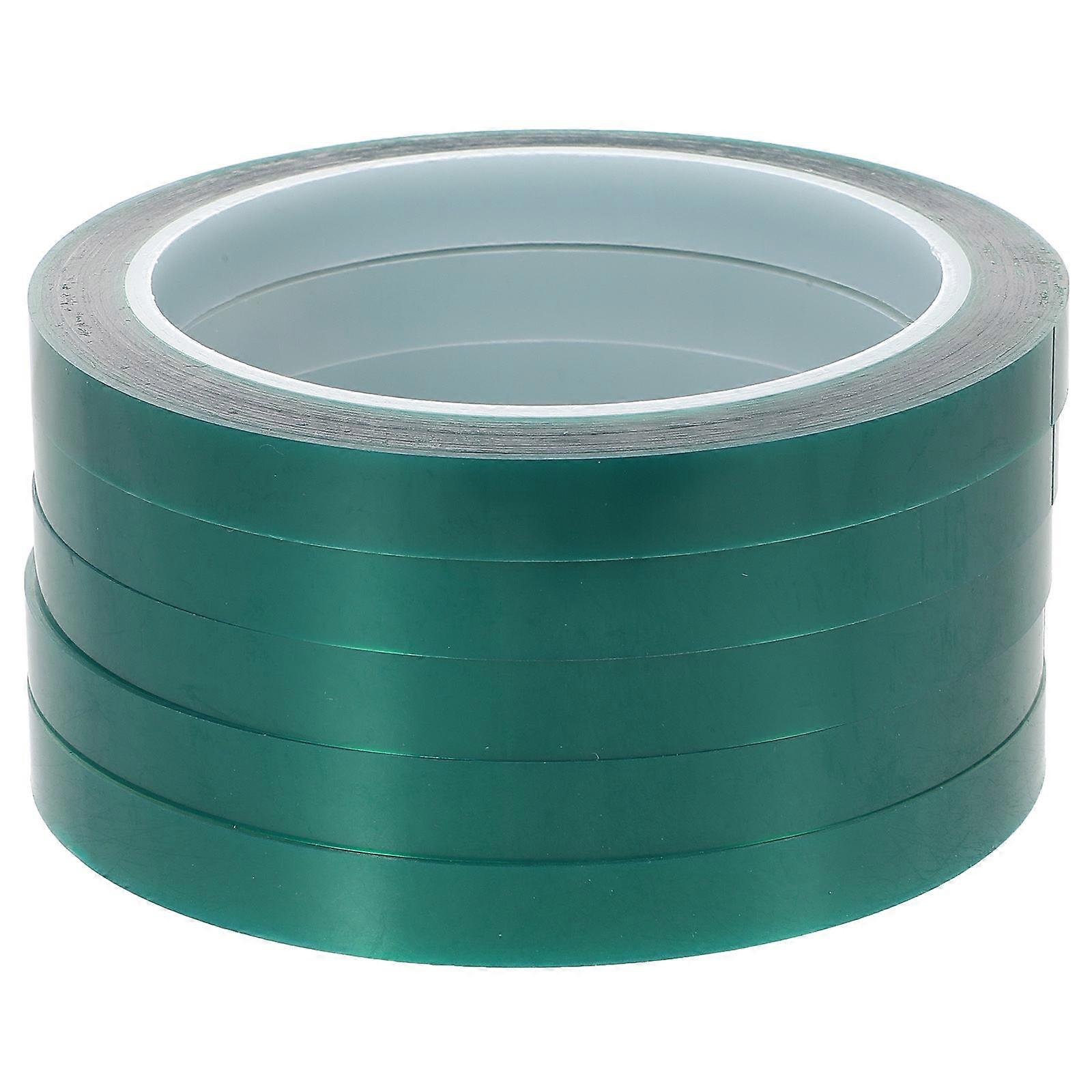 Heat Resistant Tape for Decor Green Color Excellent Adhesion and Insulation Performance 5 Rolls
