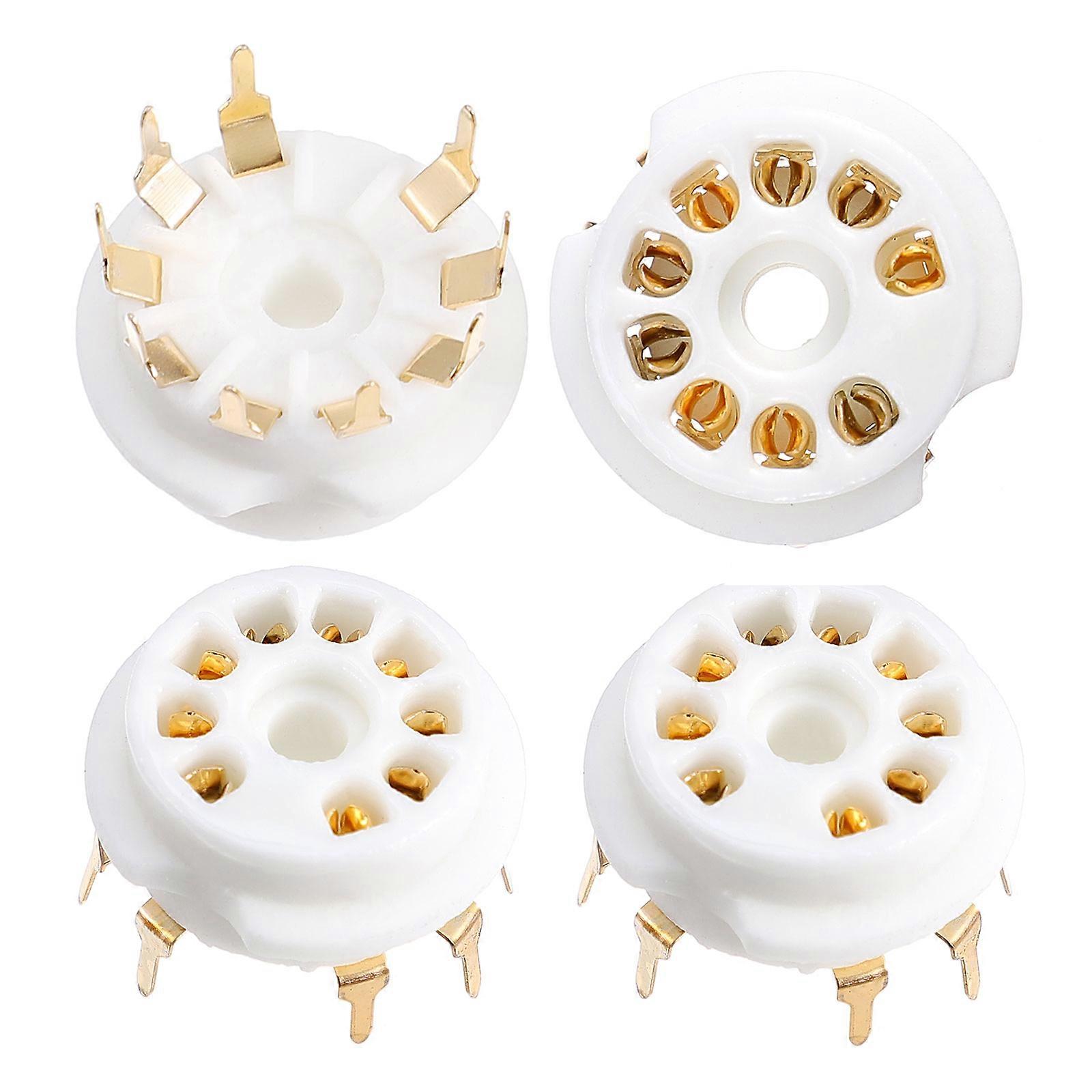 4pcs 9 Pin PCB Vacuum Tube Socket Practical Electronic Tube Socket