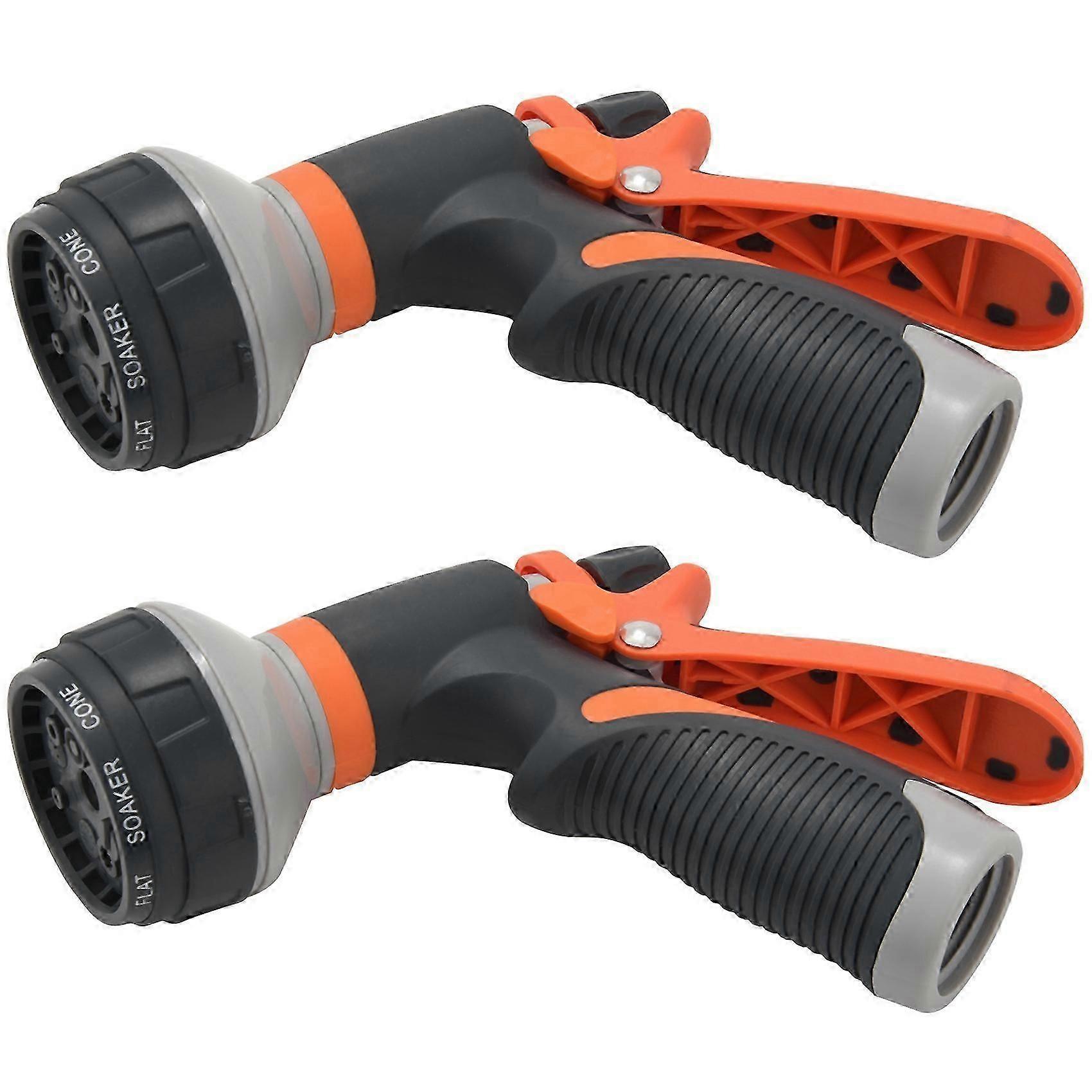 2PCS High Pressure Garden Hose Nozzle, 8 Patterns