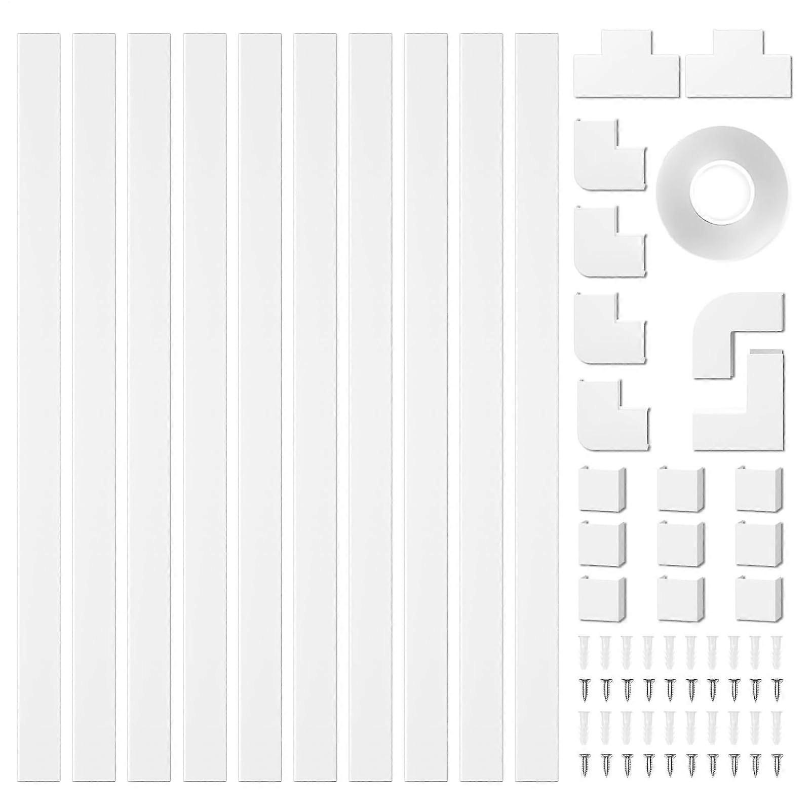 Cable trunking, fireresistant cover, strong adhesive, versatile, 40 cm, for home, desk.