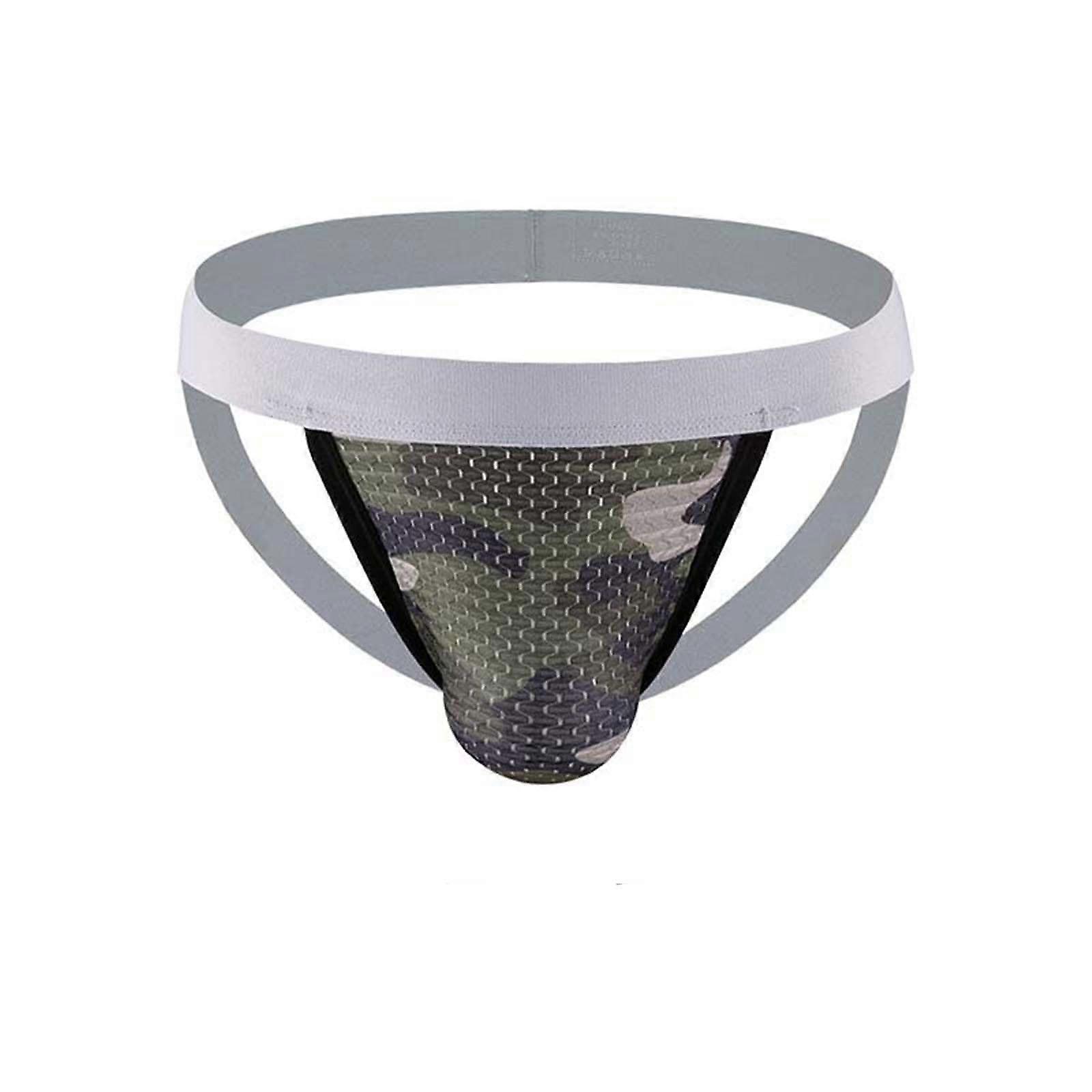 String Thong Men's Mesh Underwear Low Rise Sexy Transparent Briefs Comfortable Soft Elastic Trunks Large Size Grau M