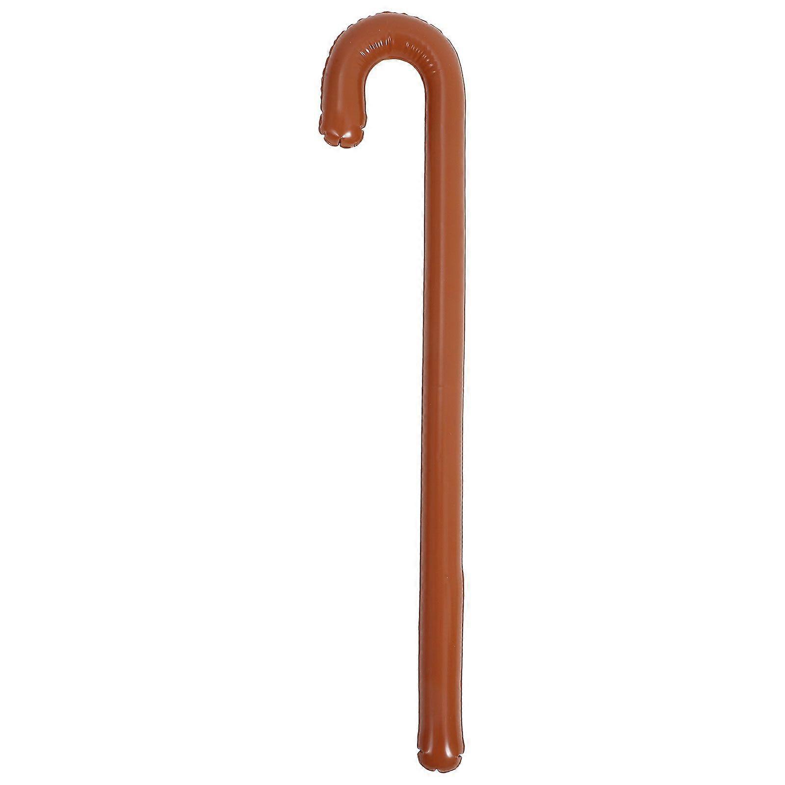 Blow-up Walking Stick Large Crutch Prop Funny Crutch Blowing-up Toy Cosplay Simulation Walking Stick Balloon Inflatable Walking Stick