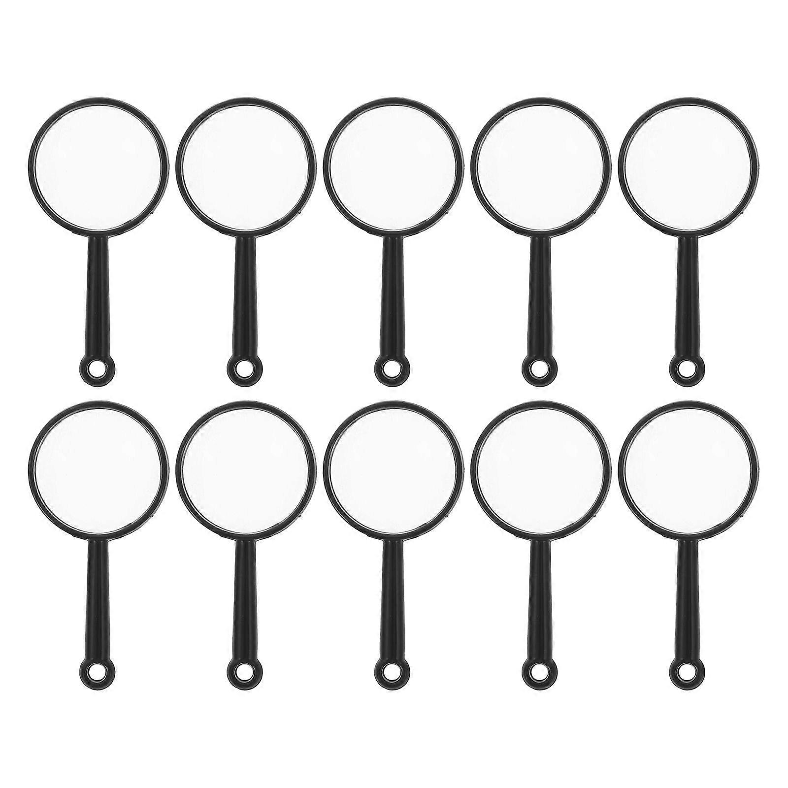10PCS High-Definition Handheld Magnifying Glass for Mineral Stone Detection Portable Magnifying Glass Reading Magnifying Glass