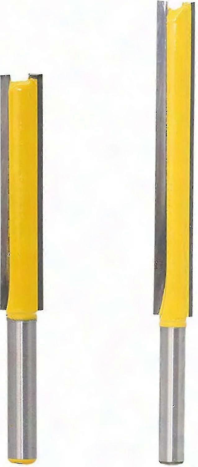 2 Pcs 8mm Extra Long Straight Router Bits for Woodworking Fluted Milling Cutter