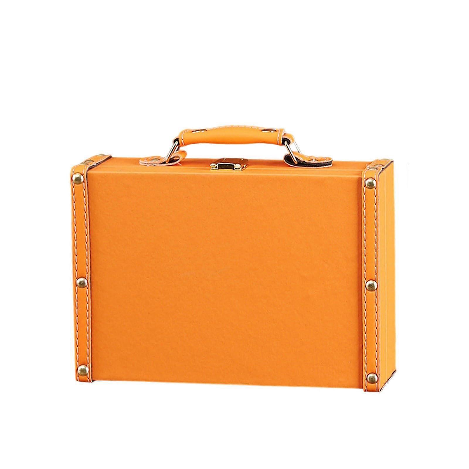 Leather Storage Trunk European Style Large Capacity Travel Suitcases For Home Decor