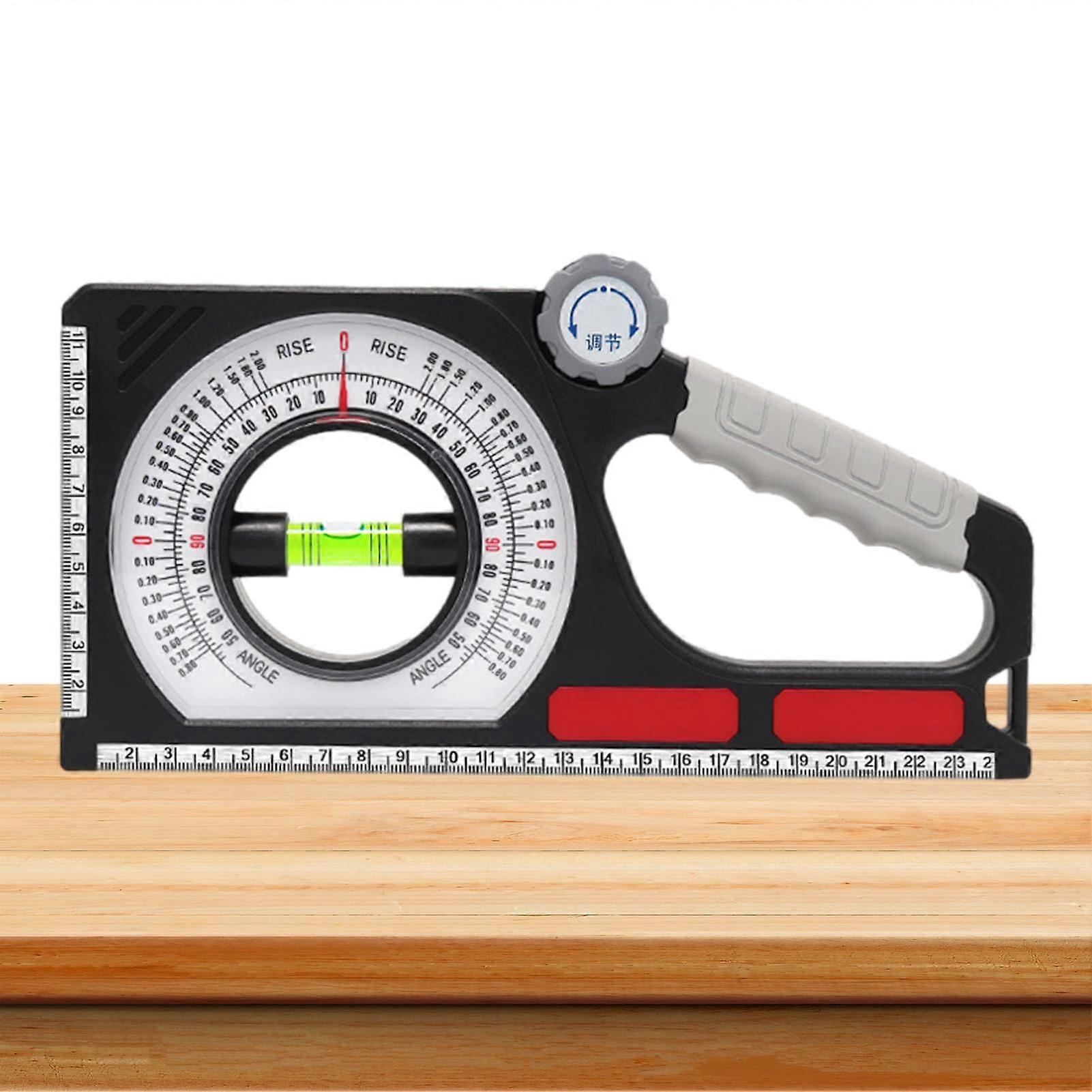 Inclination Measuring Device, Magnetic Roof Slope Meter – Multi-Purpose Level Tool for Construction, Black