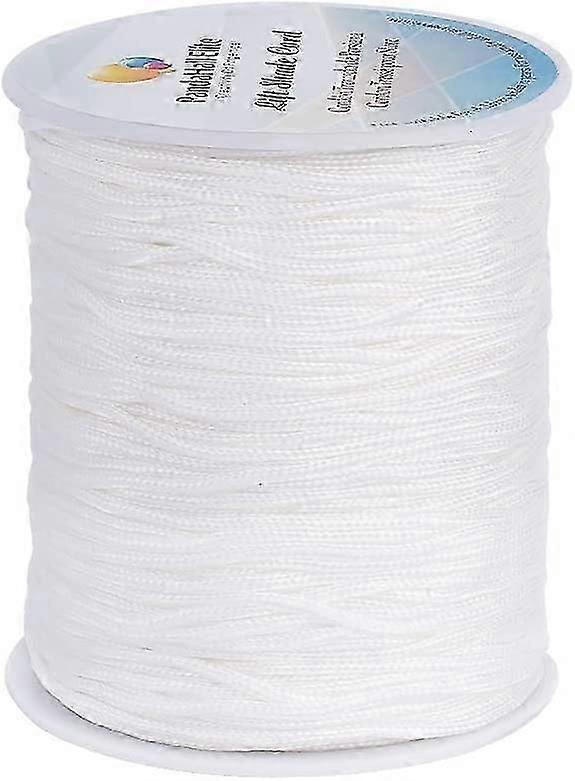 1.5mm/ 100 Yards White Nylon Braided Lift Shade Cord for Blind Shade Mini Blind Cord Replacement String for Windows, Roman Shade Repair