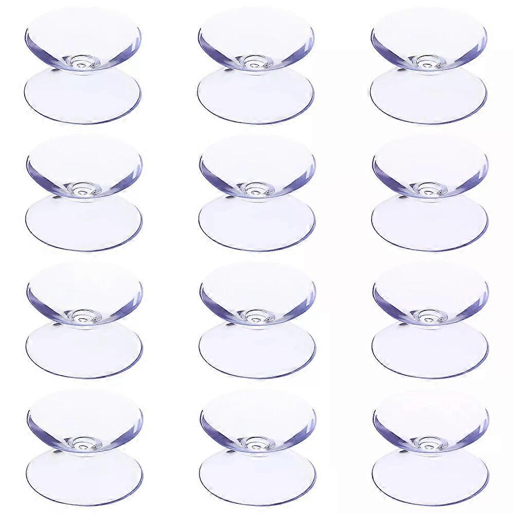 Double Sided Suction Cups, 12 Pcs Small Strong Transparent Mini Suckers