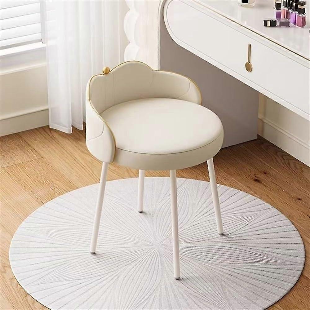 Creative Dressing Stool Swivel Round Footstool with Backrest for Living Room Bedroom Office in Modern Style and Various Colors