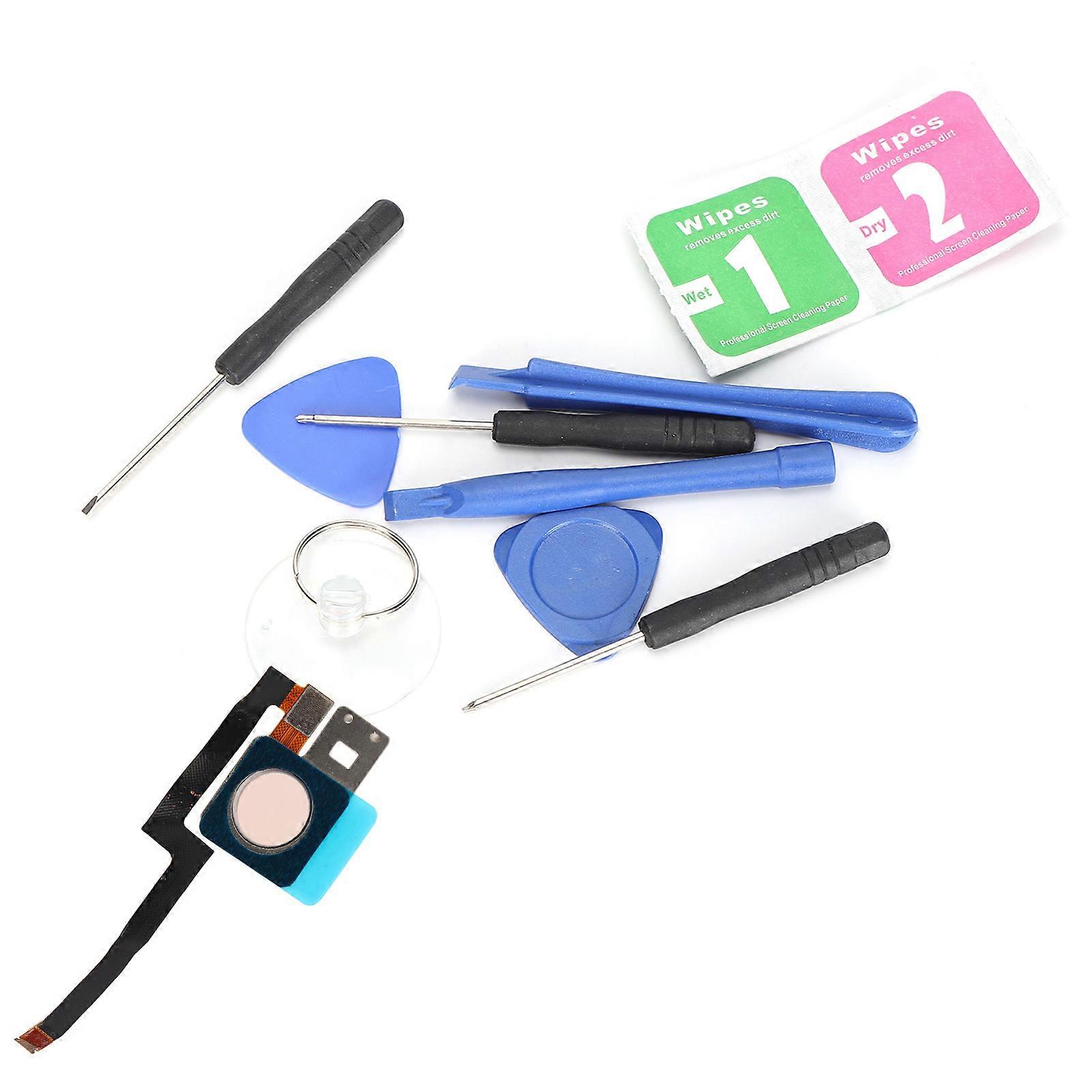 Google Pixel 3 XL Pink Home Button Flex Cable with Fingerprint Sensor and Installation Tools