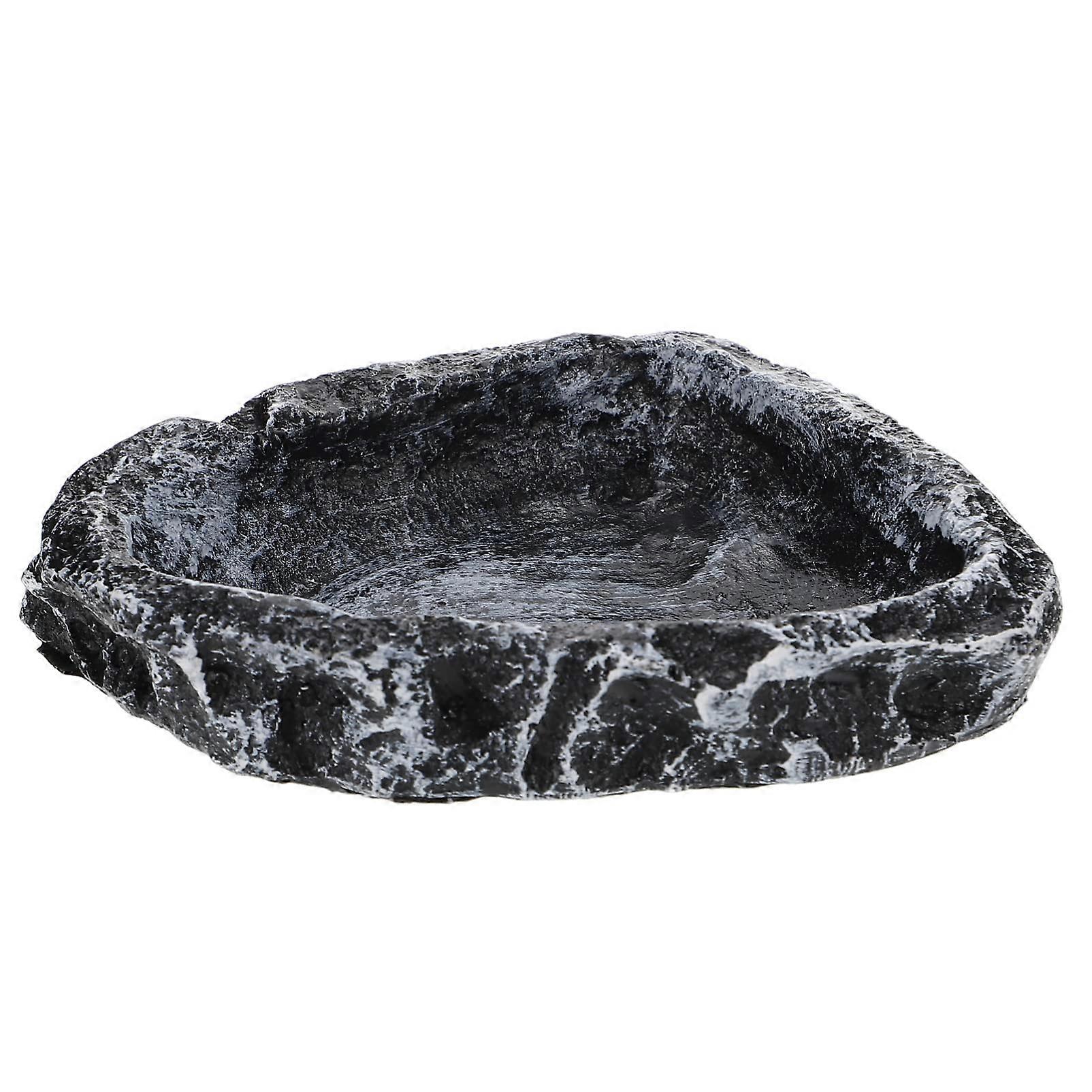 Reptile Feeding Bowl Durable Tortoise Water Dish Food Container For Lizards Snakes And Other Reptiles