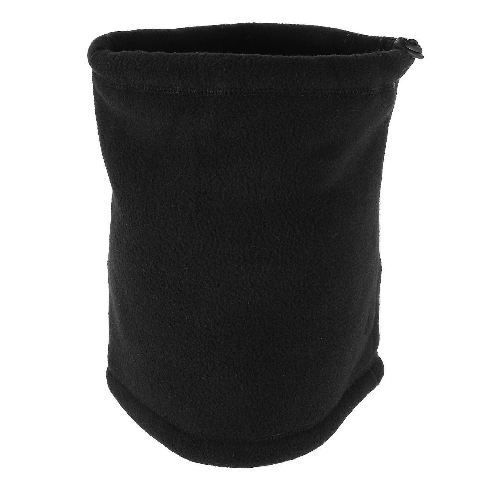 Neck Wrap Scarf Multifunction Winter Scarf for Cycling Warm Black Fabric 1Set