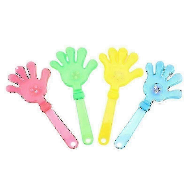 6pcs LED Light-Up Hand Clappers for Cheering, Parties, and Sports Events – Reusable and Battery-Powered